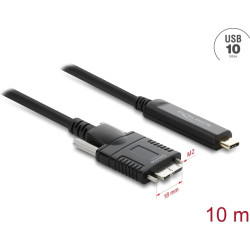 Delock Active Optical Cable USB 10 Gbps USB Type-C&trade; male to Type Micro-B male with screws 10 m