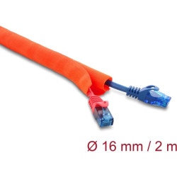 Delock Cable Protection Sleeve self-closing 2 m x 16 mm orange