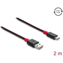 Delock EASY-USB 2.0 Cable Type-A male to USB Type-C&trade; male 2 m black