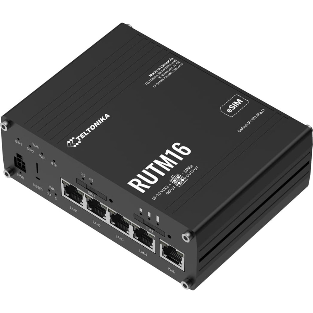 Teltonika RUTM16 eSIM CAT6 LTE Router