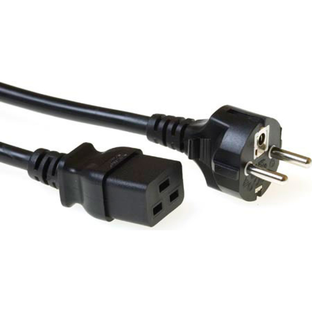 ACT POWERCORD SCHUKO-C19 BLK 3.00M