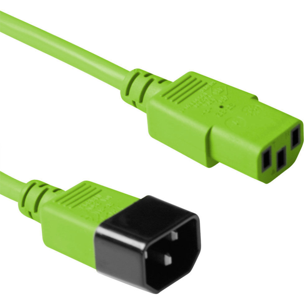 ACT POWERCORD C13-C14 GREEN  1.80M