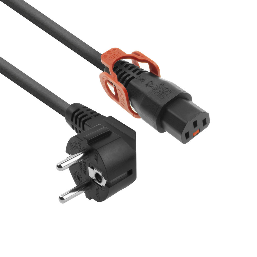 ACT PWRCRD SCHUKO-C13 LOCK+  1.00M
