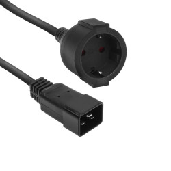 ACT POWERCORD C20 - CEE7/3 BK 0.2M