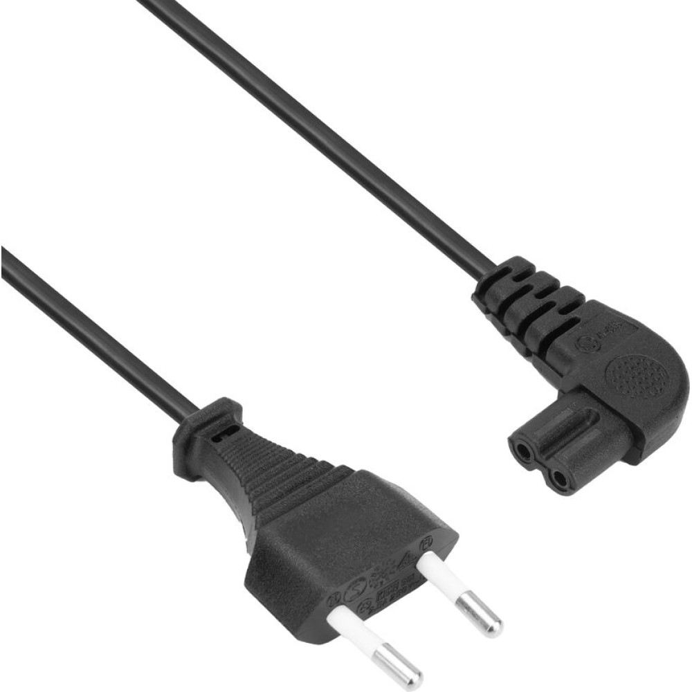 ACT POWERCORD EURO-C7L/R ANG BK 1M