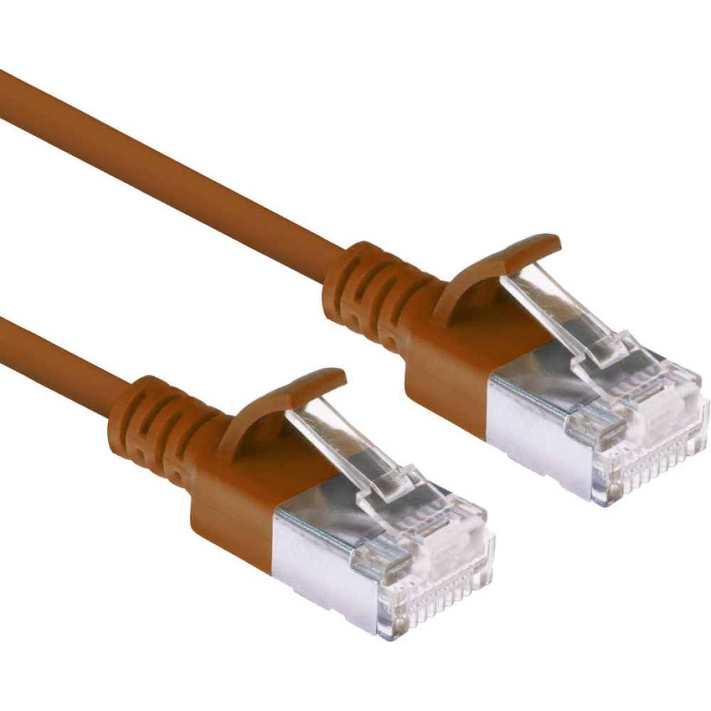 ACT CAT6A U/FTP SLIMLINE BN 0.5M