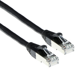 ACT CAT6A S/FTP SNAGLESS BK  0.50M
