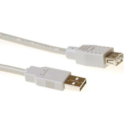 ACT USB 2.0 A-A M/F IVORY    1.80M