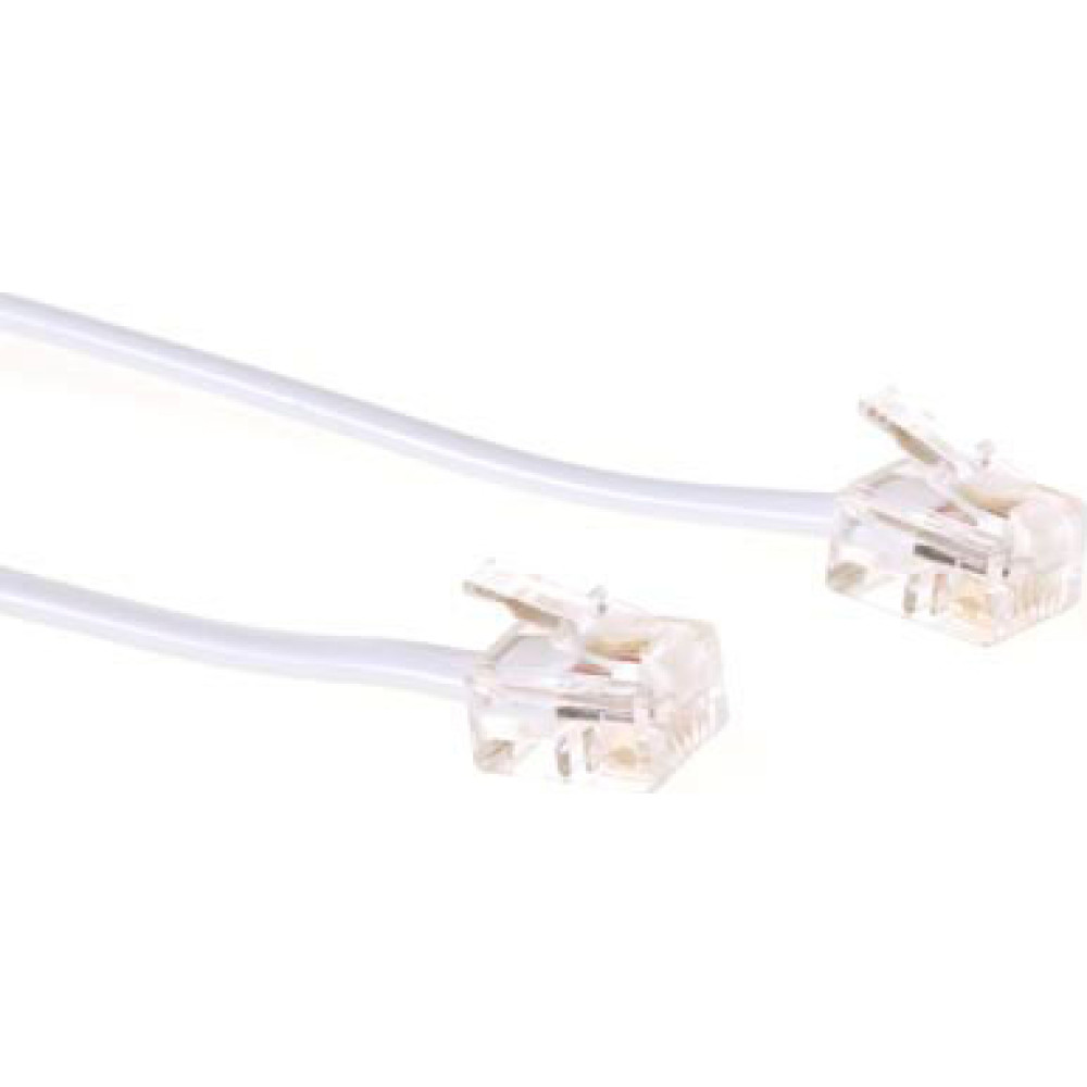 ACT RJ11-RJ11 CABLE WHITE    0.50M