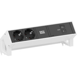 Bachmann DESK2 2xCEE7/3 1xUSB C/C 100W, L=0.2m RAL9010