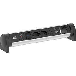 Bachmann CYCLE Desk 2xCH 1xswitch 1xCM 1xUSB A/C 22W 0.2m GST18