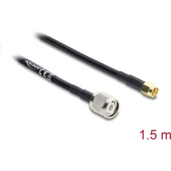 Delock Antenna Cable TNC plug to SMA plug RG-58 1.5 m