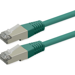 Roline S/FTP (PiMF) Patch Cord, Cat.6 (Class E), PoE, green, 0.5 m