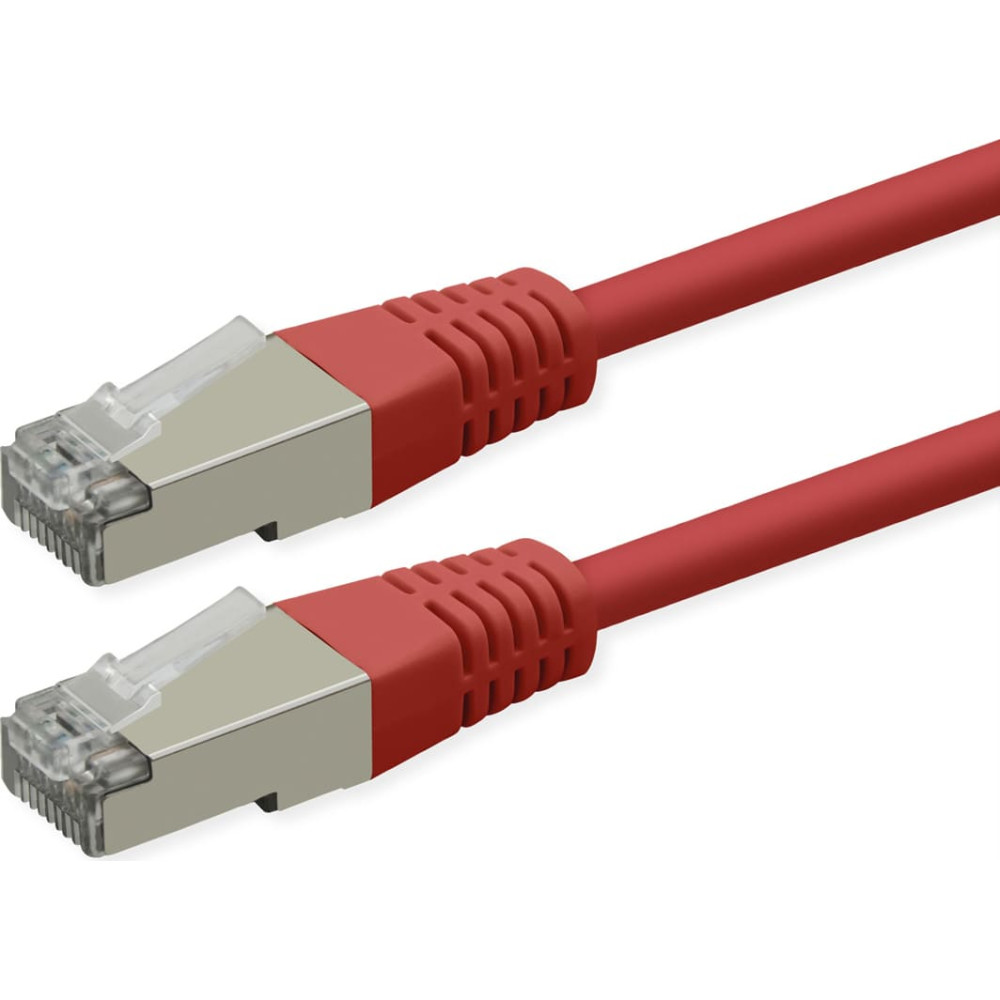 Roline S/FTP (PiMF) Patch Cord, Cat.6 (Class E), PoE, red, 10 m