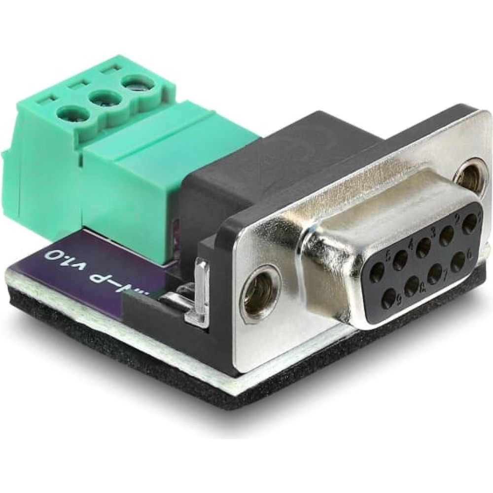 Delock D-Sub 9 pin female to 3 pin Terminal Block Adapter for CAN / LIN bus