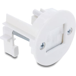 Delock Cable Bushing with brush for wall mounting / desktop mounting white