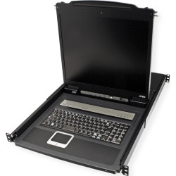 Aten CL1308N KVM-Switch, 48cm TFT, VGA, PS/2-USB, 8 Port, DE-Layout