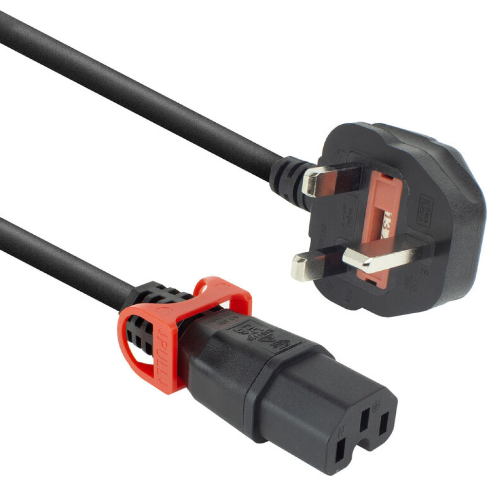 ACT POWERCORD UK-C15L BLACK 2.00M