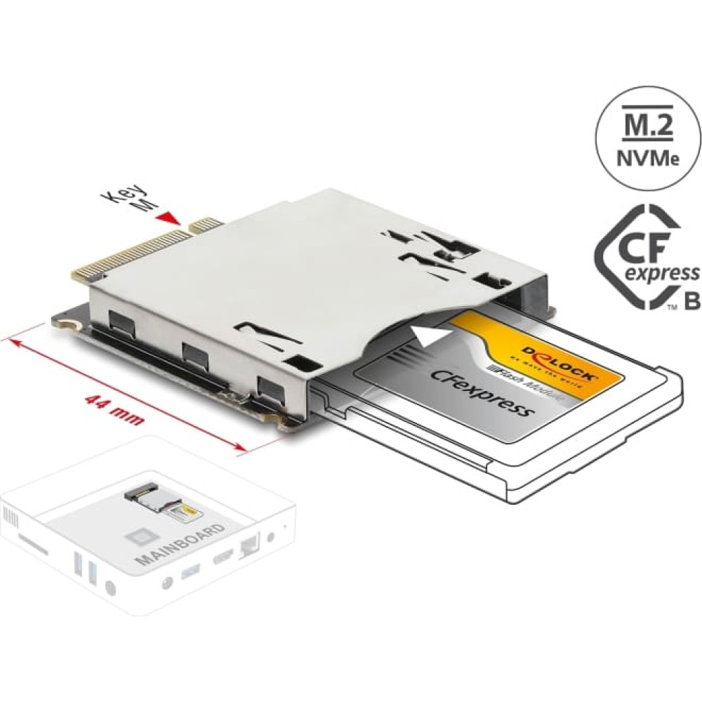 Delock Adapter M.2 Key M male to CFexpress Slot type B