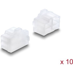Delock Dust Cover for RJ45 jack 10 pieces silicone transparent