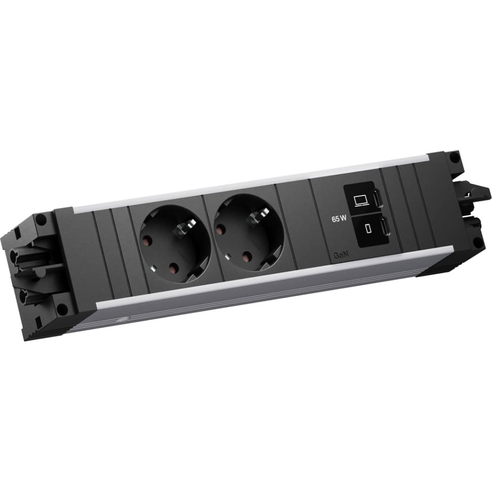 Bachmann STEP ALU 2xCEE7/3, 1x USB C/C 65W