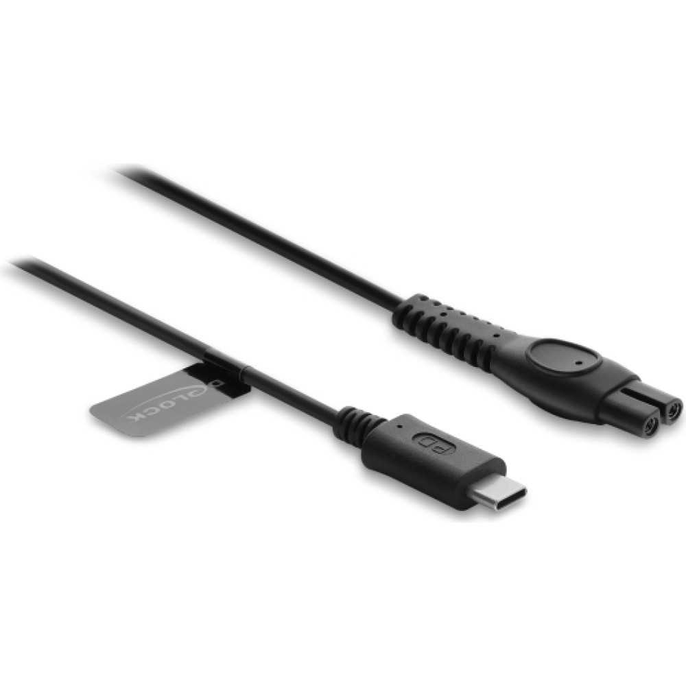 Delock USB Type-C&trade; Charging Cable 5 V for Electric Shavers compatible with Philips QP2724, QP2834, QP1924, MG9520 series - shaver charger replacement cable 1 m