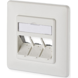 Metz Connect Modul Anschlussdose UP, 3 Port unbest&uuml;ckt reinwei&szlig;