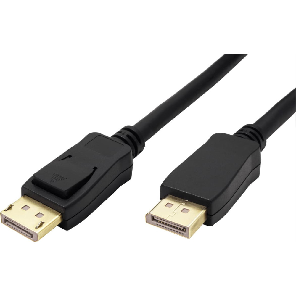 Roline Green DisplayPort Cable, v2.1, 16K@60Hz, 80Gbps, UHBR20, DP-DP, M/M, black, 1 m