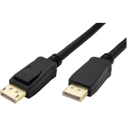 Roline Green DisplayPort Cable, v2.1, 16K@60Hz, 80Gbps, UHBR20, DP-DP, M/M, black, 1 m