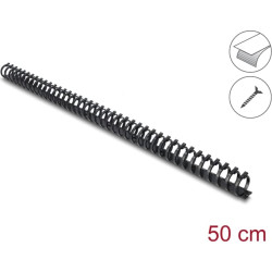 Delock Cable Duct flexible self-adhesive screwable 25 x 26 mm - length 50 cm black