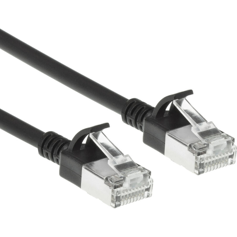ACT CAT6A S/FTP SLIMLINE BK 3.00M