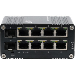 Exsys EX-62035MPoE-SFP-8+2 Port Industrial Gigabit SFP PoE+ Mini Switch Web Managed