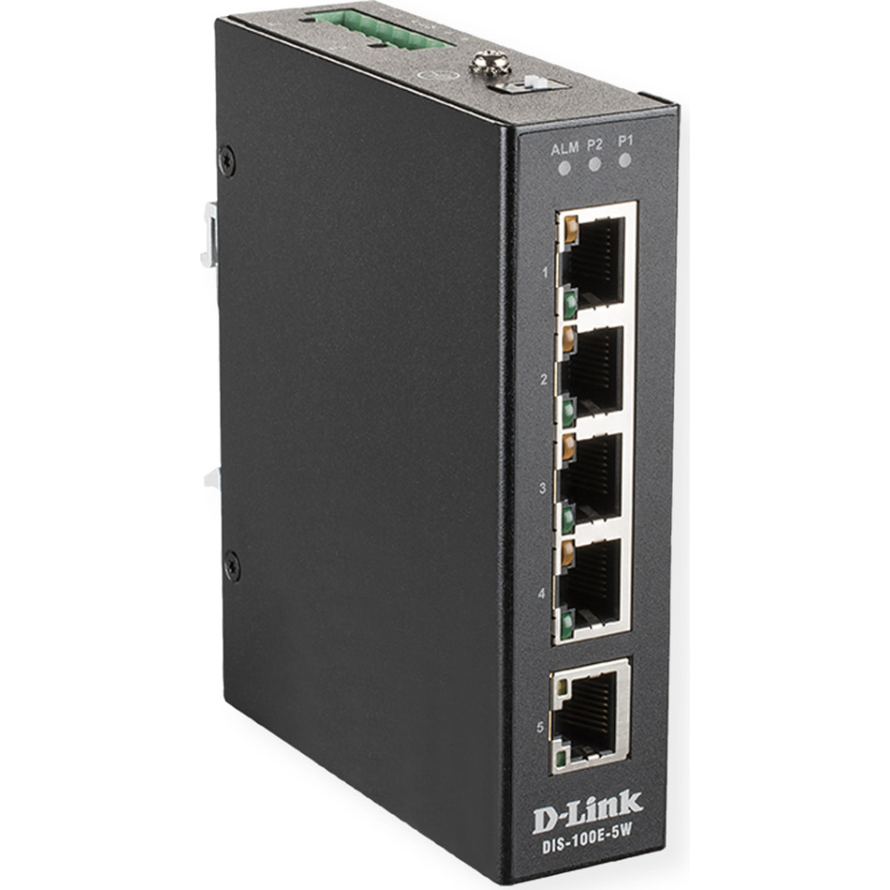 D-Link DIS-100E-5W Industrial Switch 5-Port Unmanaged Layer2 Fast Ethernet