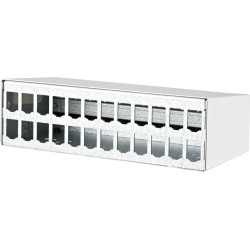 Metz Connect Modul surface mount housing 2x12 port pure white, unequipped