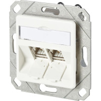 Metz Connect C6Amodul 2 Port 180°M UPk-Dose, reinweiß RAL9010