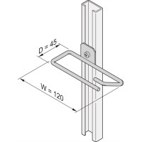 Schroff Cable Eye for C-Rail, Steel, 120 x 45 mm