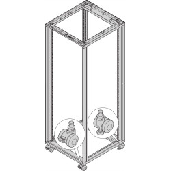 Schroff Novastar Castor, 400 kg, With Adjustable Feet