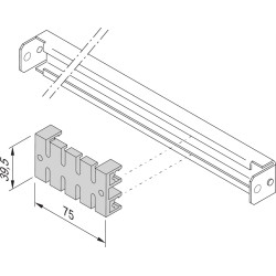 Schroff C-Rail Cable Retention Rail