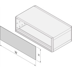 Schroff RatiopacPRO EMC Front Panel, Slotted, Shielded, 3 U, 42 HP, 2.5 mm, Al, Front Anodized, Rear Conductive