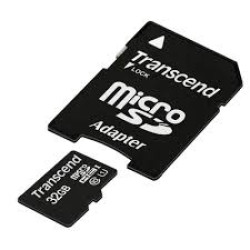 SD microSD Card  32GB Transcend SDHC UHS1 w/adapter