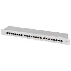 Logilink 19" Cat.6  Patchpanel, 24-port, STP, grau