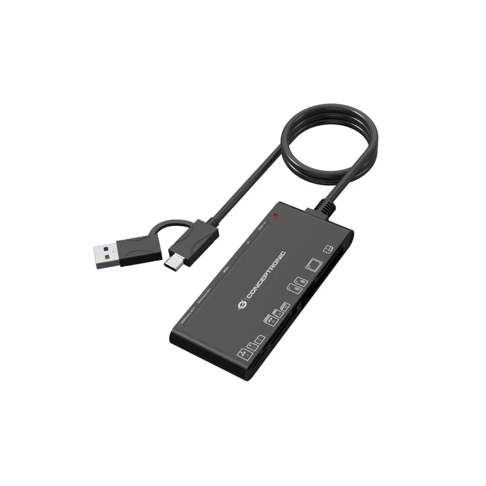 Conceptronic 7-in-1 Card Reader USB3.0,2xSD,2xMicroSD,MS,CF