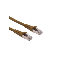 ROLINE S/FTP Patch Cord Cat.6A, Component Level, LSOH, brown, 15.0 m