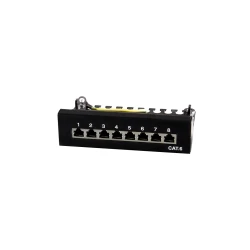 Logilink Patchpanel Tisch/Wand Cat.6 STP 8 Ports, schwarz