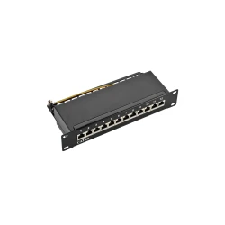 Logilink 10" Cat.6A Patchpanel, 12-port STP, schwarz