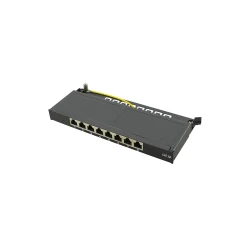 Logilink Cat.6A Mini Patchpanel, 8-Port, schwarz, 0,5 HE