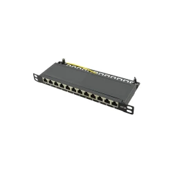 Logilink 10" Cat.6A Patchpanel, 12-Port, schwarz, 0,5 HE