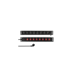 Logilink 19" Steckdosenleiste 8fach, einzeln schaltbar