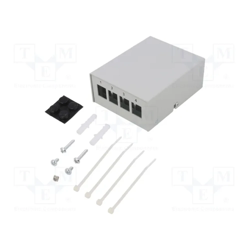 Logilink Keystone Konsolidierungspunkt-Gehäuse 4-Port,grau