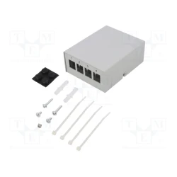 Logilink Keystone Konsolidierungspunkt-Gehäuse 4-Port,grau